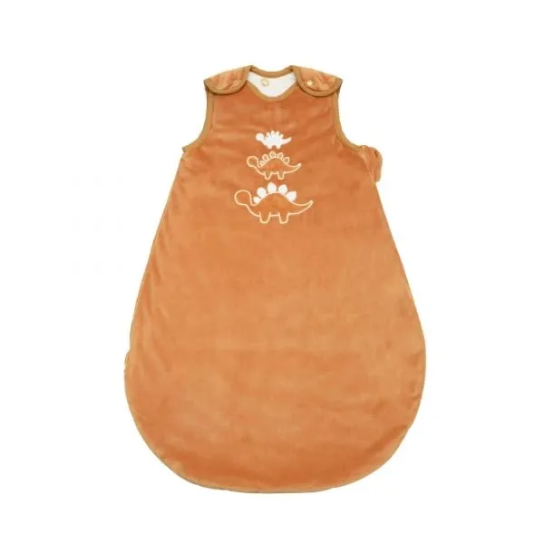 trois-kilos-sept-gigoteuse-naissance-velours-camel-broderies-dinosaures-tog-2-5- image 1
