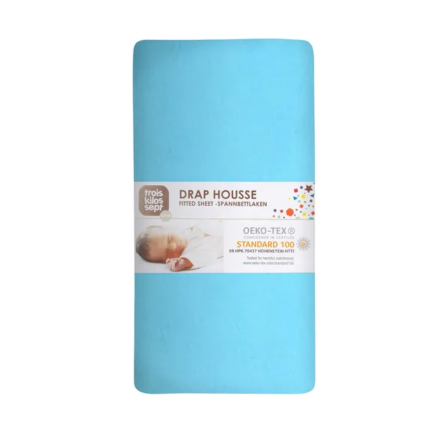 trois-kilos-sept-drap-housse-b-b-70x140-cm-jersey-100-coton-oeko-tex-turquoise image 1