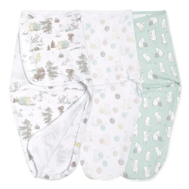 aden-anais-disney-winnie-the-pooh-essentials-easy-swaddle-wrap-quick-change-3-pa image 1