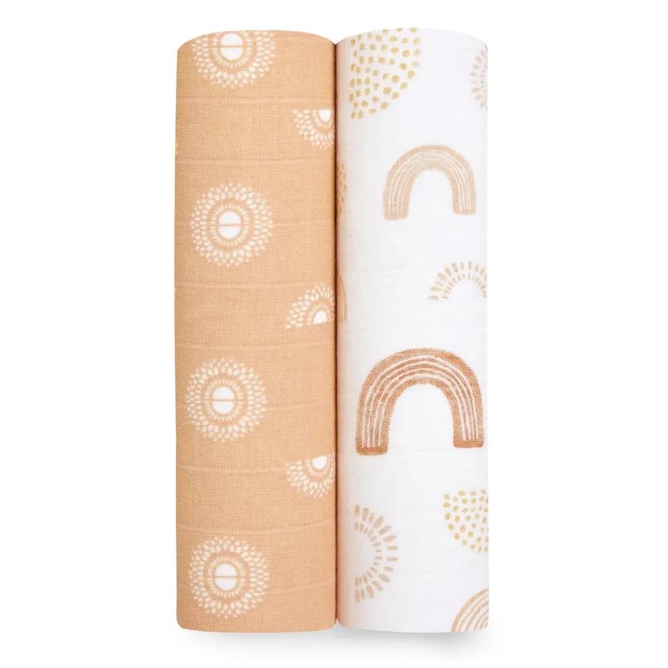aden-anais-boutique-langes-emmaillage-mousseline-de-coton-100-2-pack-paisse-et-a image 1