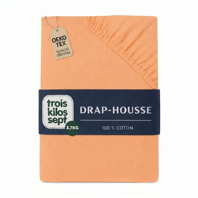 trois-kilos-sept-drap-housse-b-b-jersey-extensible-abricot-60x120-cm-100-coton-o image 1