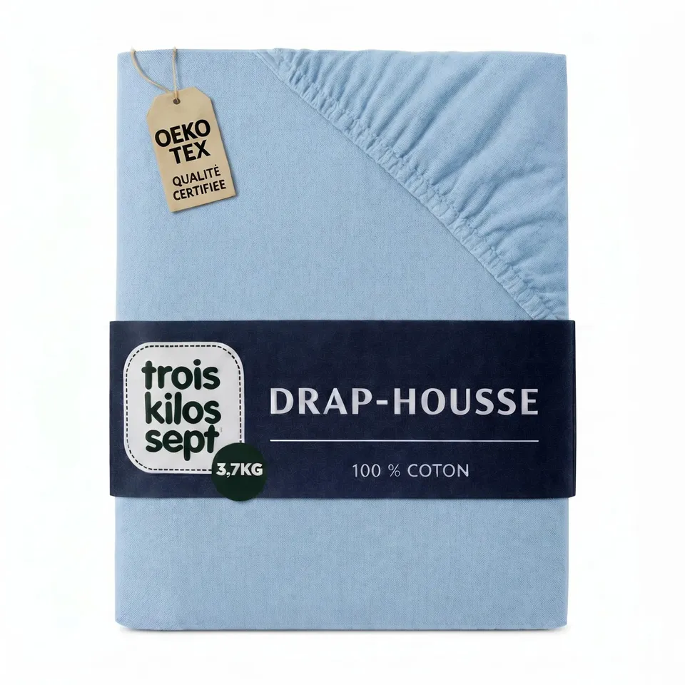 trois-kilos-sept-drap-housse-b-b-bleu-ciel-100-coton-jersey-extensible-oeko-tex- image 1