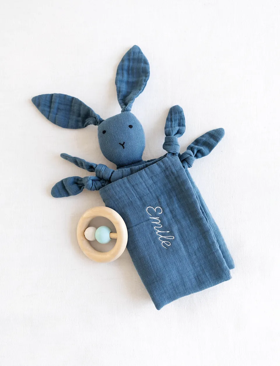 bemini-bunny-wonder-doudou-lapin-avec-attache-t-tine-ultra-doux-pour-b-b image 1