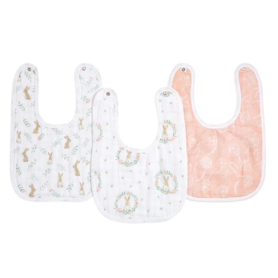 aden-anais-essentials-cotton-muslin-snap-bibs-3-pack-lot-de-3-bavoirs-snaps-mous image 1