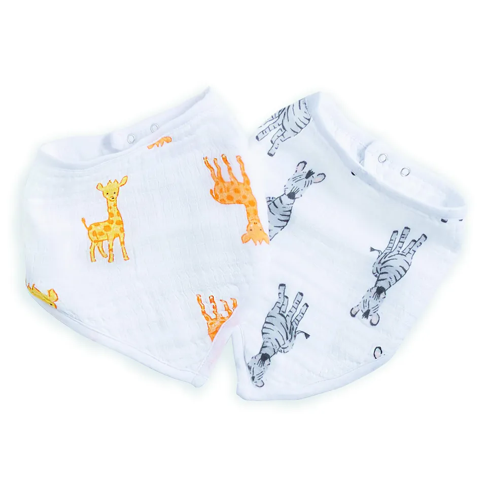 aden-anais-bavoir-bandana-essentials-mousseline-100-coton-ajustable-par-pression image 1