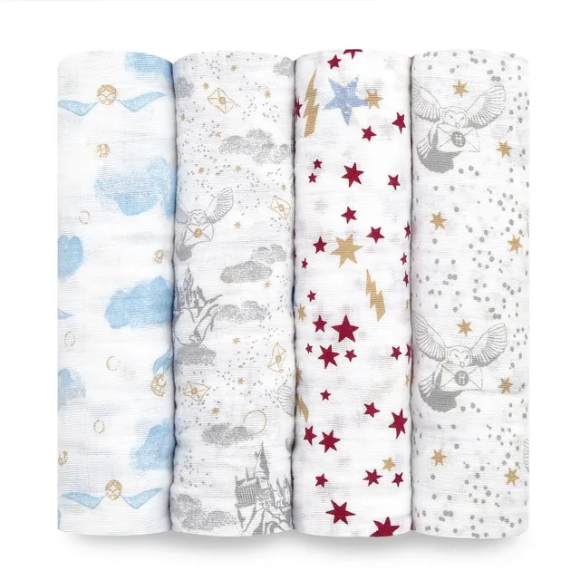 aden-anais-boutique-harry-potter-lot-de-4-langes-en-mousseline-100-coton-dition- image 1