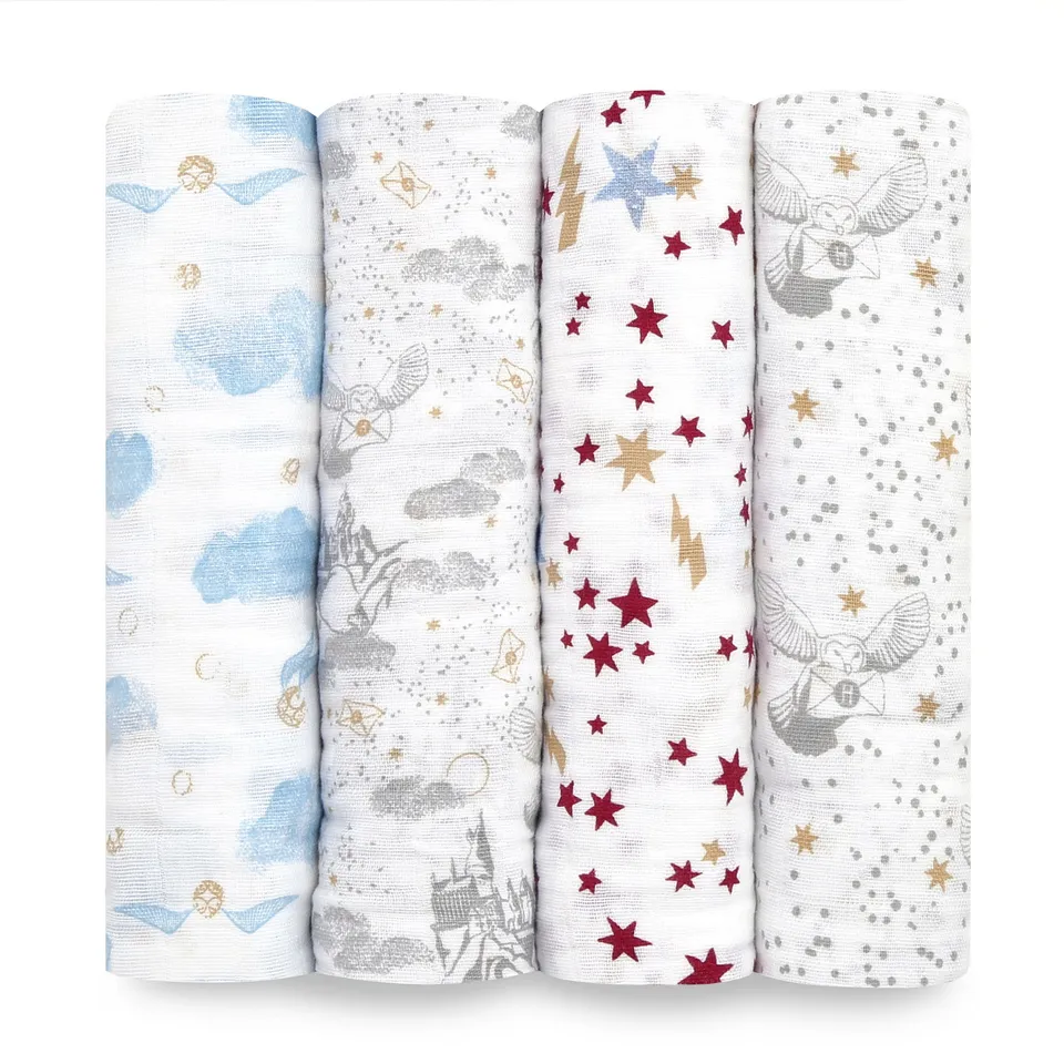 aden-anais-boutique-harry-potter-lot-de-4-langes-en-mousseline-100-coton-dition- image 1