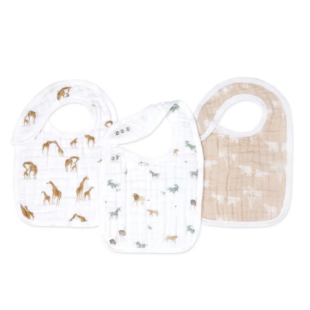 aden-anais-organic-cotton-snap-bibs-3-pack-bavoirs-pression-b-b-en-mousseline-de image 1