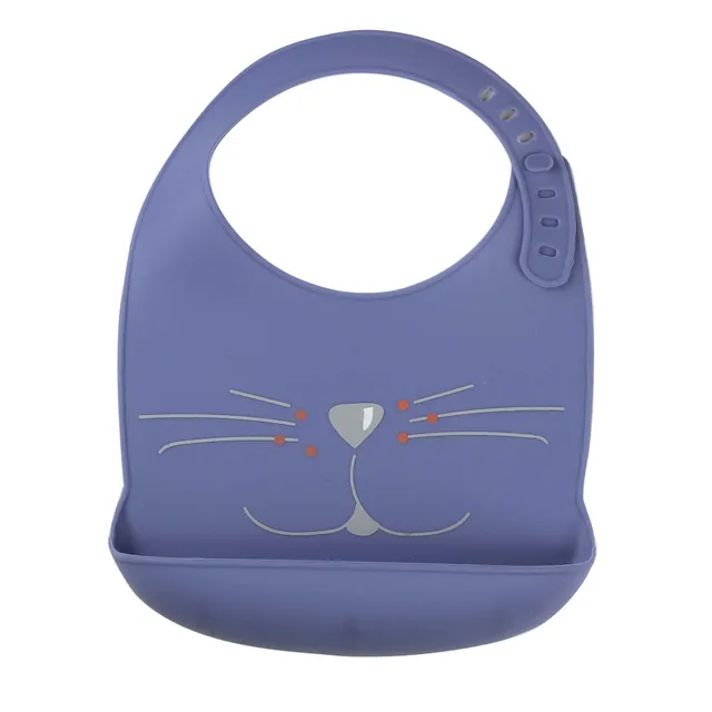 trois-kilos-sept-bavoir-r-cup-rateur-silicone-t-te-de-chat-bleu-rouille image 1