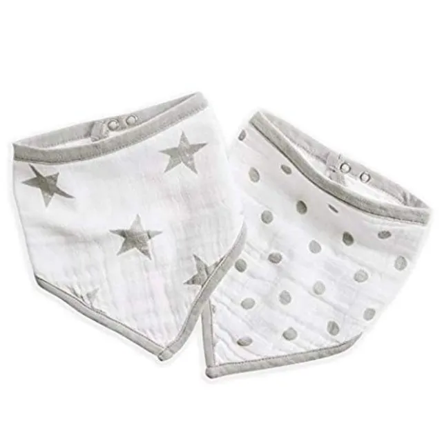 aden-anais-essentials-bavoirs-bandana-b-b-mousseline-100-coton-3-paisseurs-ajust image 1