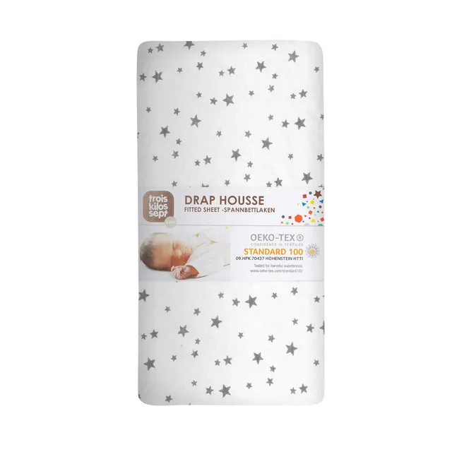 trois-kilos-sept-drap-housse-b-b-etoiles-70x140-cm-jersey-100-coton-extensible-o image 1