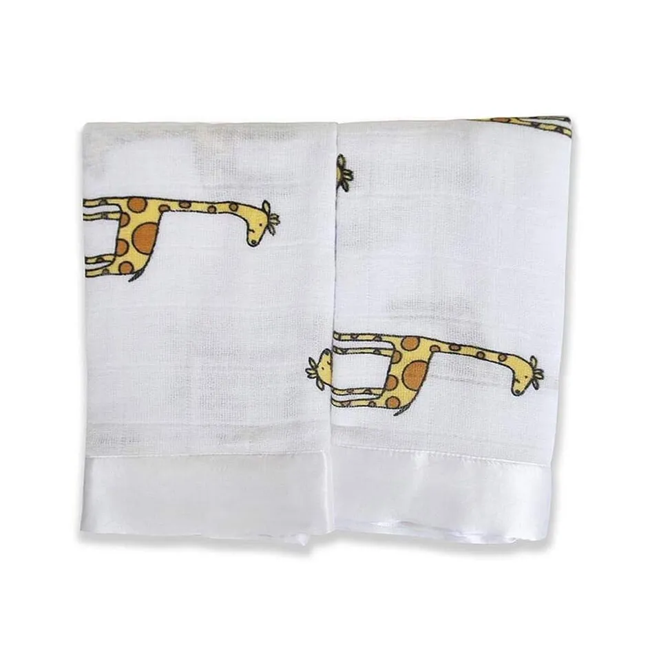 aden-anais-doudou-lange-issie-jungle-jam-mousseline-100-coton-bord-satin-lot-de- image 1