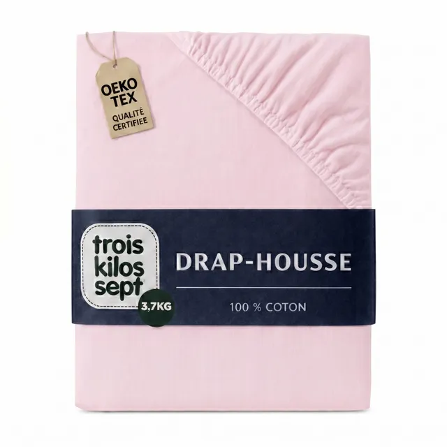 trois-kilos-sept-drap-housse-b-b-rose-poudr-100-coton-jersey-extensible-oeko-tex image 1
