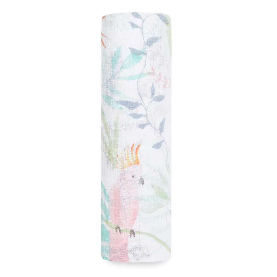 aden-anais-essentials-maxi-lange-b-b-mousseline-100-coton-112x112-cm-imprim-trop image 1