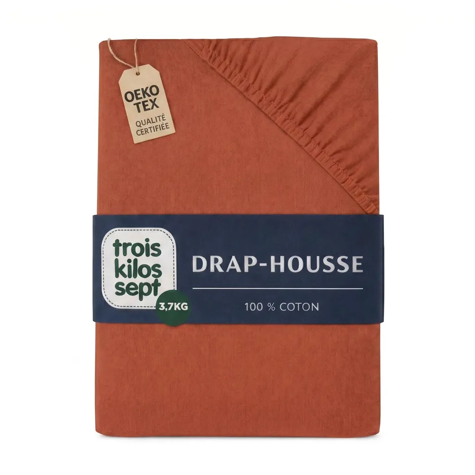 trois-kilos-sept-drap-housse-b-b-terracotta-70x140-cm-jersey-100-coton-extensibl image 1