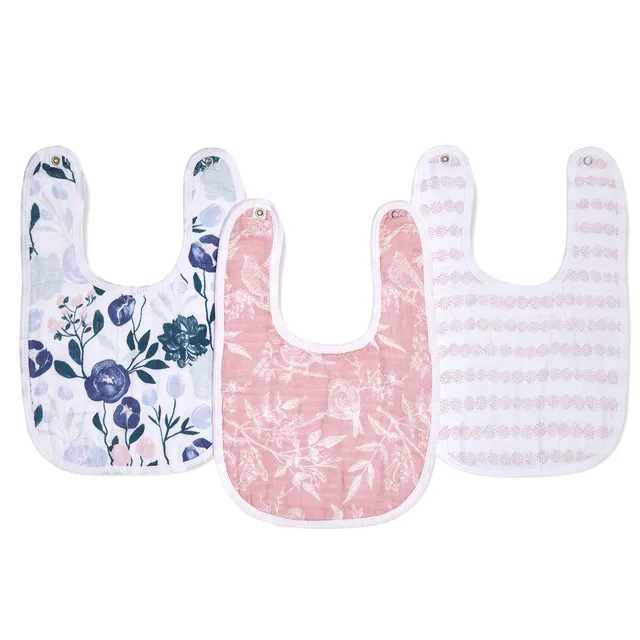 aden-anais-essentials-pack-de-3-bavoirs-boutons-pression-mousseline-100-coton-23 image 1
