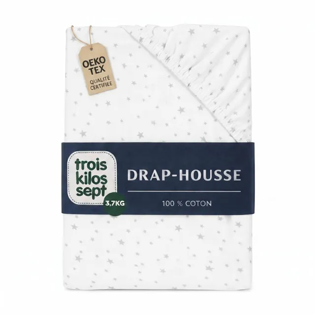 trois-kilos-sept-drap-housse-b-b-70x140-cm-100-coton-jersey-oeko-tex-blanc-toile image 1