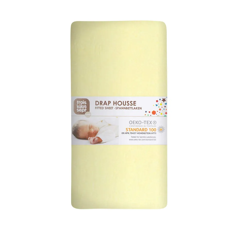 trois-kilos-sept-drap-housse-b-b-70x140-cm-jersey-100-coton-oeko-tex-coloris-jau image 1