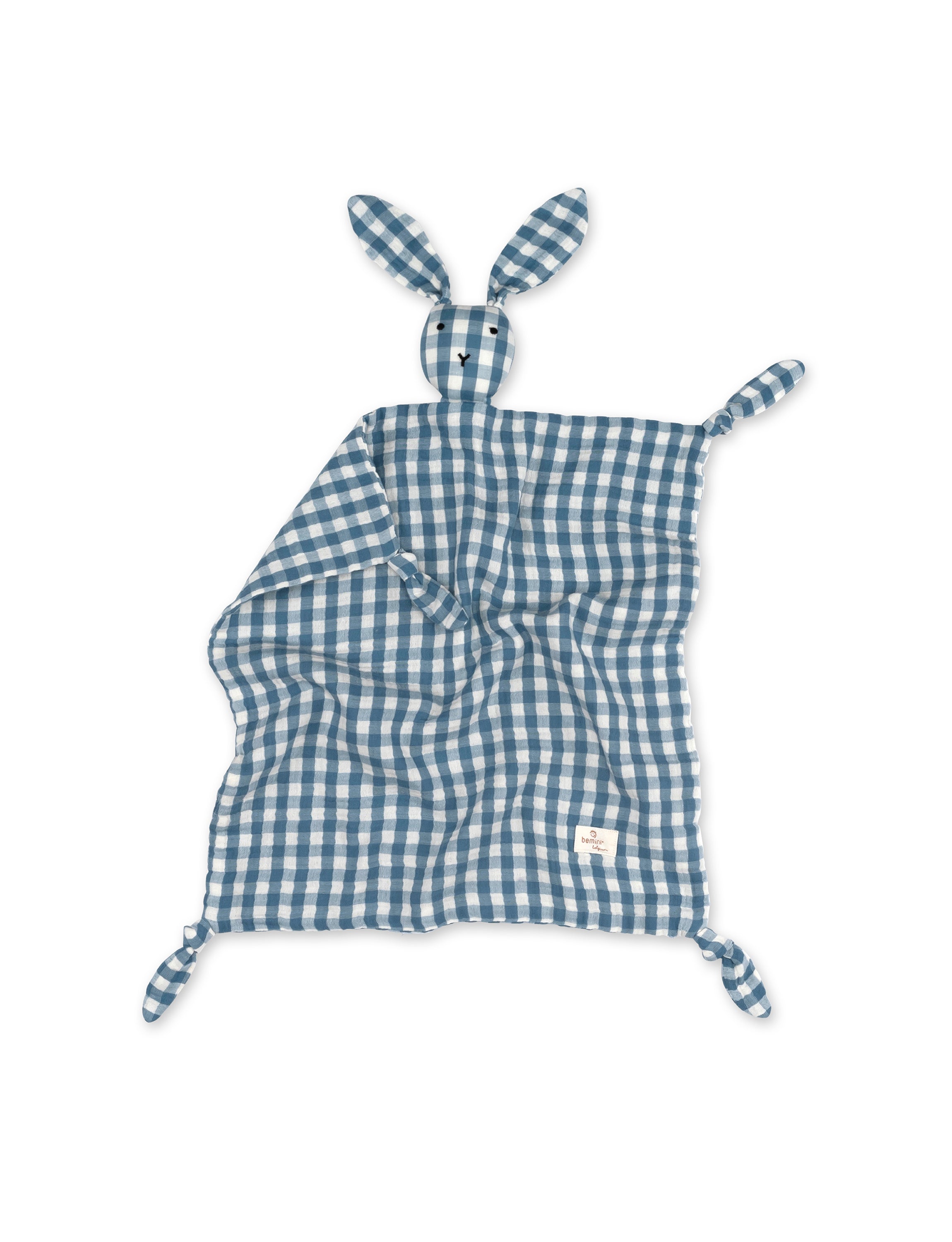 bemini-bunny-check-wonder-doudou-lapin-carreaux-avec-attache-t-tine image 2