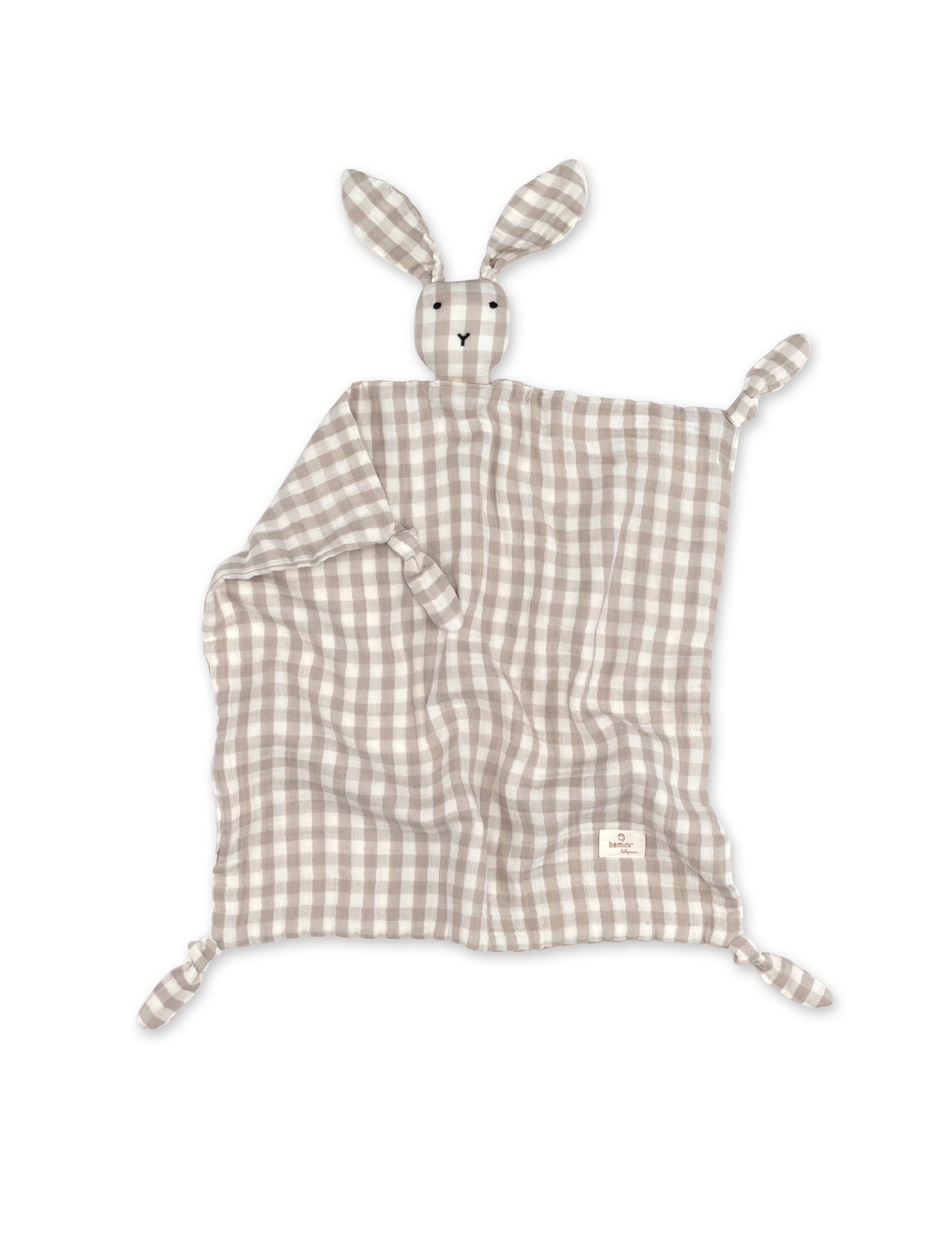 bemini-bunny-check-sesame-doudou-lapin-c-lin-avec-attache-t-tine-pour-b-b image 2