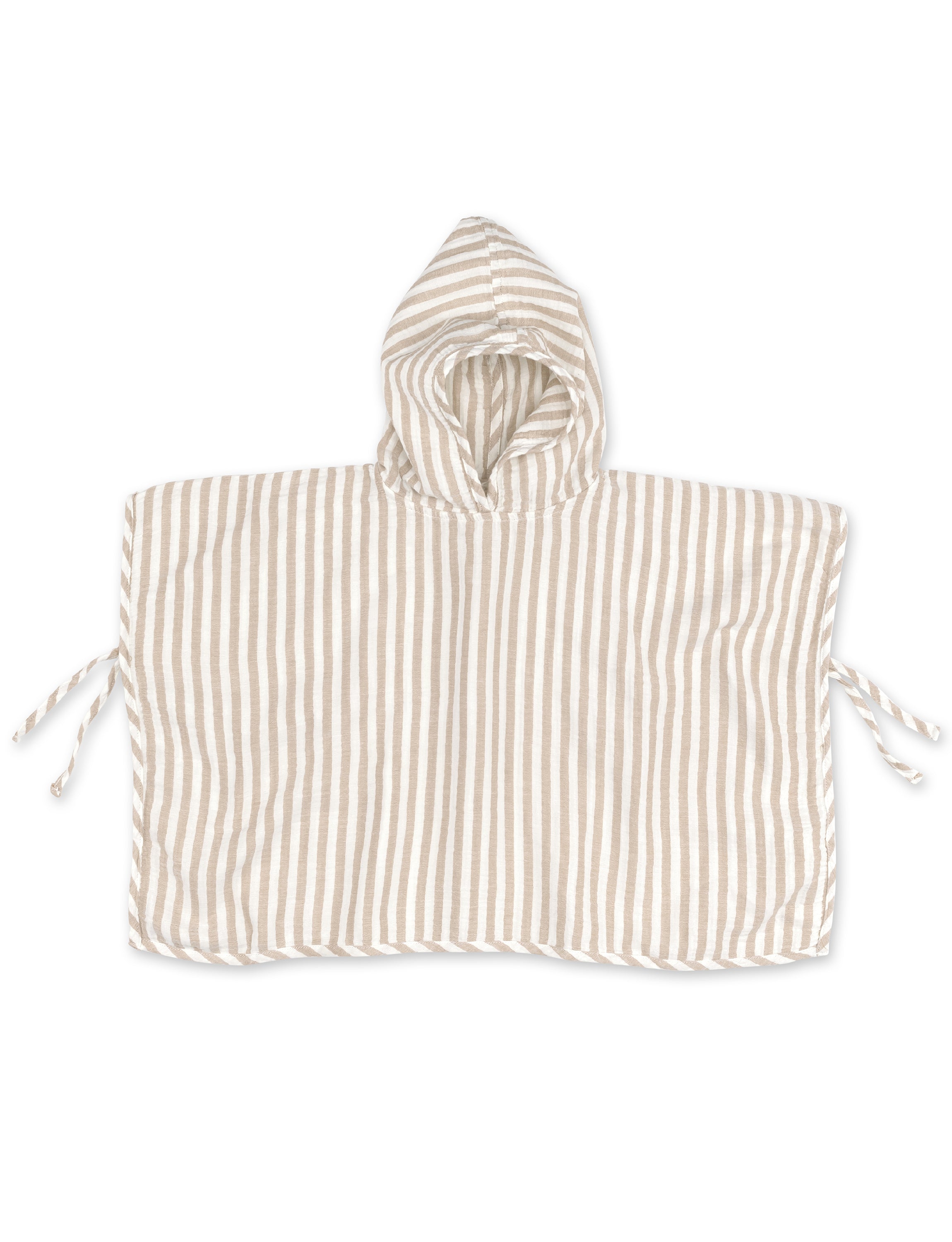 bemini-poncho-gaze-de-coton-sesame-poncho-de-bain-l-ger-100-coton-avec-nouettes- image 2