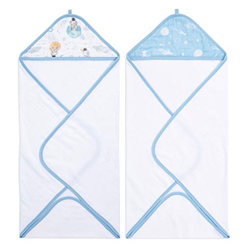 aden-anais-essentials-pack-de-2-capes-de-bain-capuche-ponge-100-coton-space-expl image 5