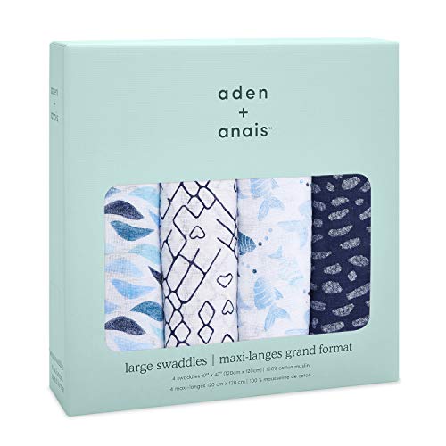 aden-anais-pack-maxi-langes-100-mousseline-de-coton-gone-fishing-120x120-cm image 8