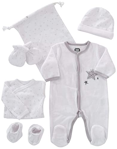 trois-kilos-sept-kit-naissance-6-pi-ces-velours-blanc-motif-toiles-1-mois-pyjama image 8