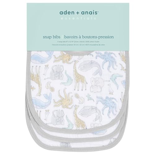 aden-anais-essentials-pack-de-3-bavoirs-boutons-pression-b-b-en-mousseline-100-c-2 image 8