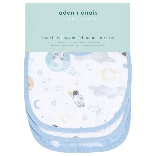 aden-anais-essentials-pack-de-3-bavoirs-boutons-pression-mousseline-100-coton-23-2 image 4