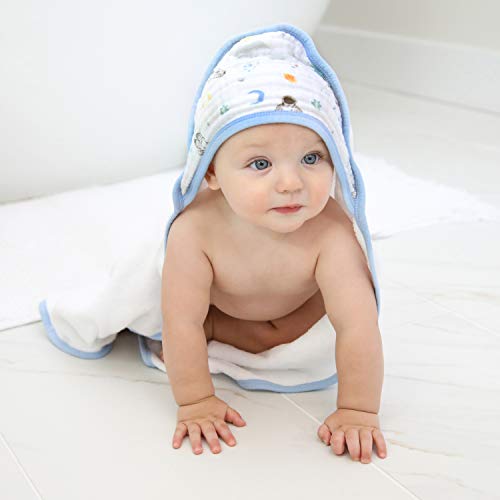 aden-anais-essentials-pack-de-2-capes-de-bain-capuche-ponge-100-coton-space-expl image 7