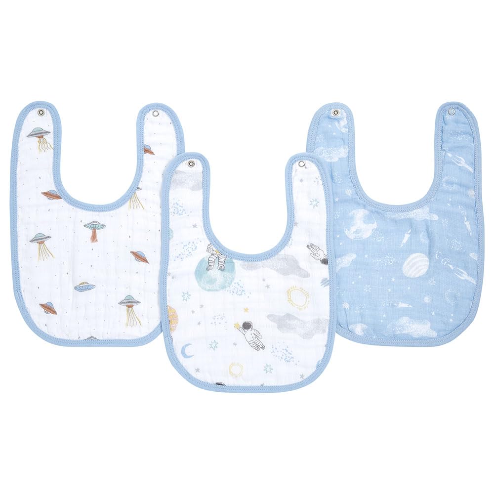 aden-anais-essentials-pack-de-3-bavoirs-boutons-pression-mousseline-100-coton-23-2 image 2