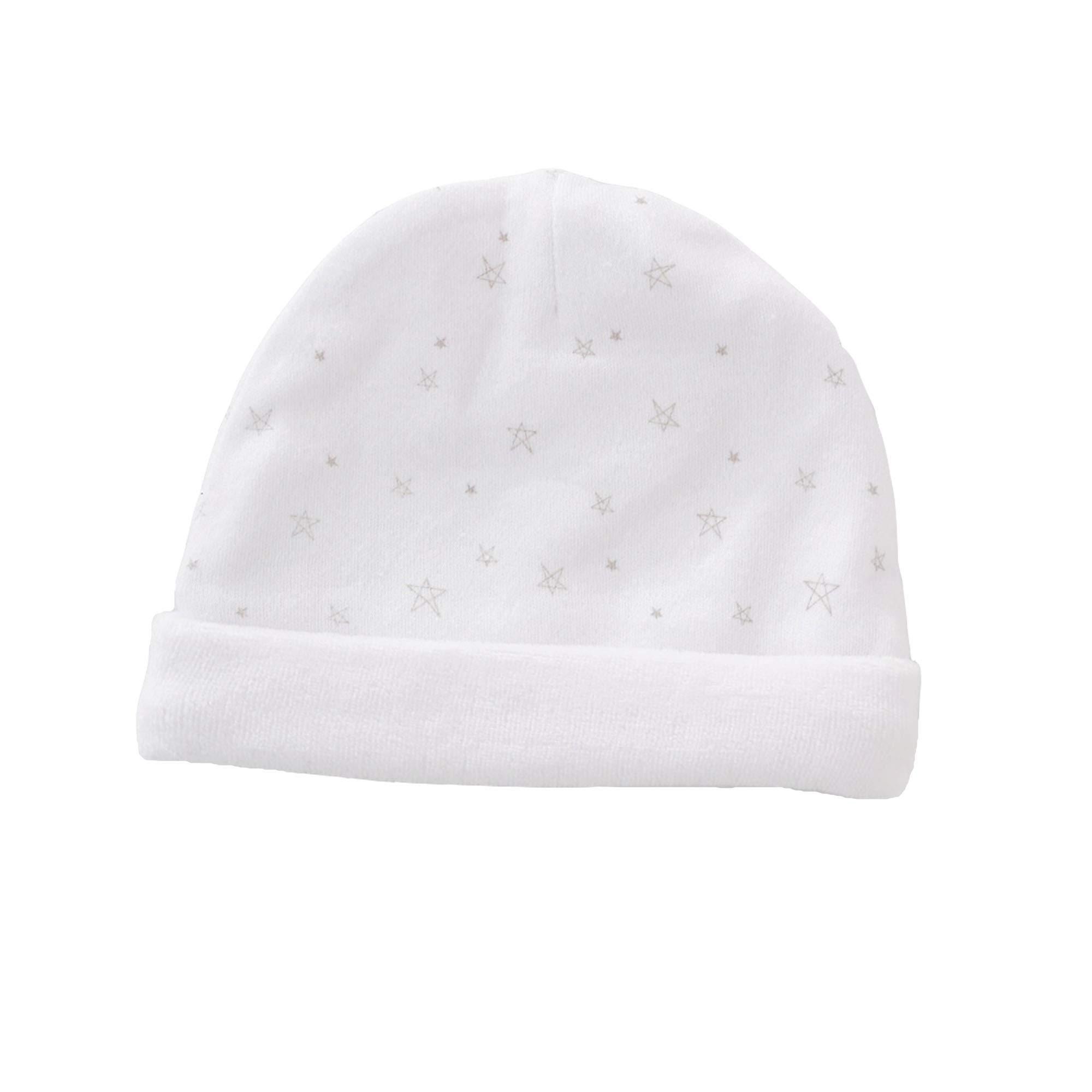 trois-kilos-sept-kit-naissance-6-pi-ces-velours-blanc-motif-toiles-1-mois-pyjama image 3