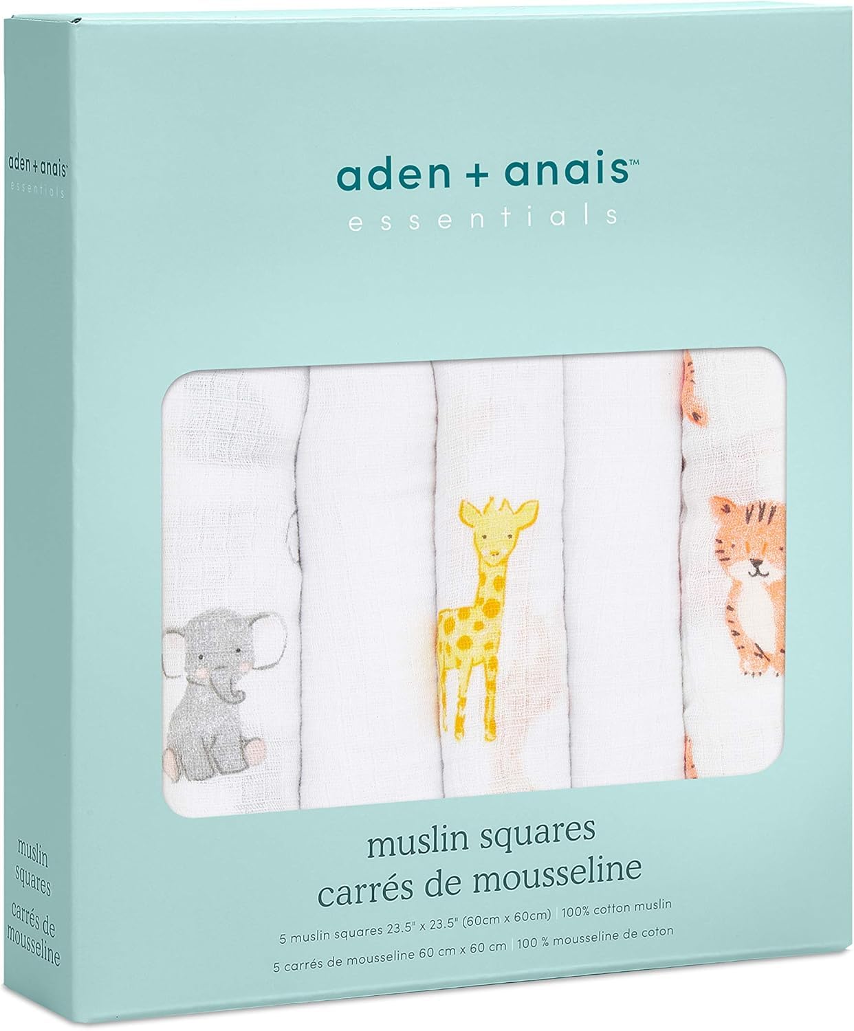 aden-anais-essentials-musy-langes-b-b-lot-de-5-mousseline-100-coton-pr-lav-e-mul image 2