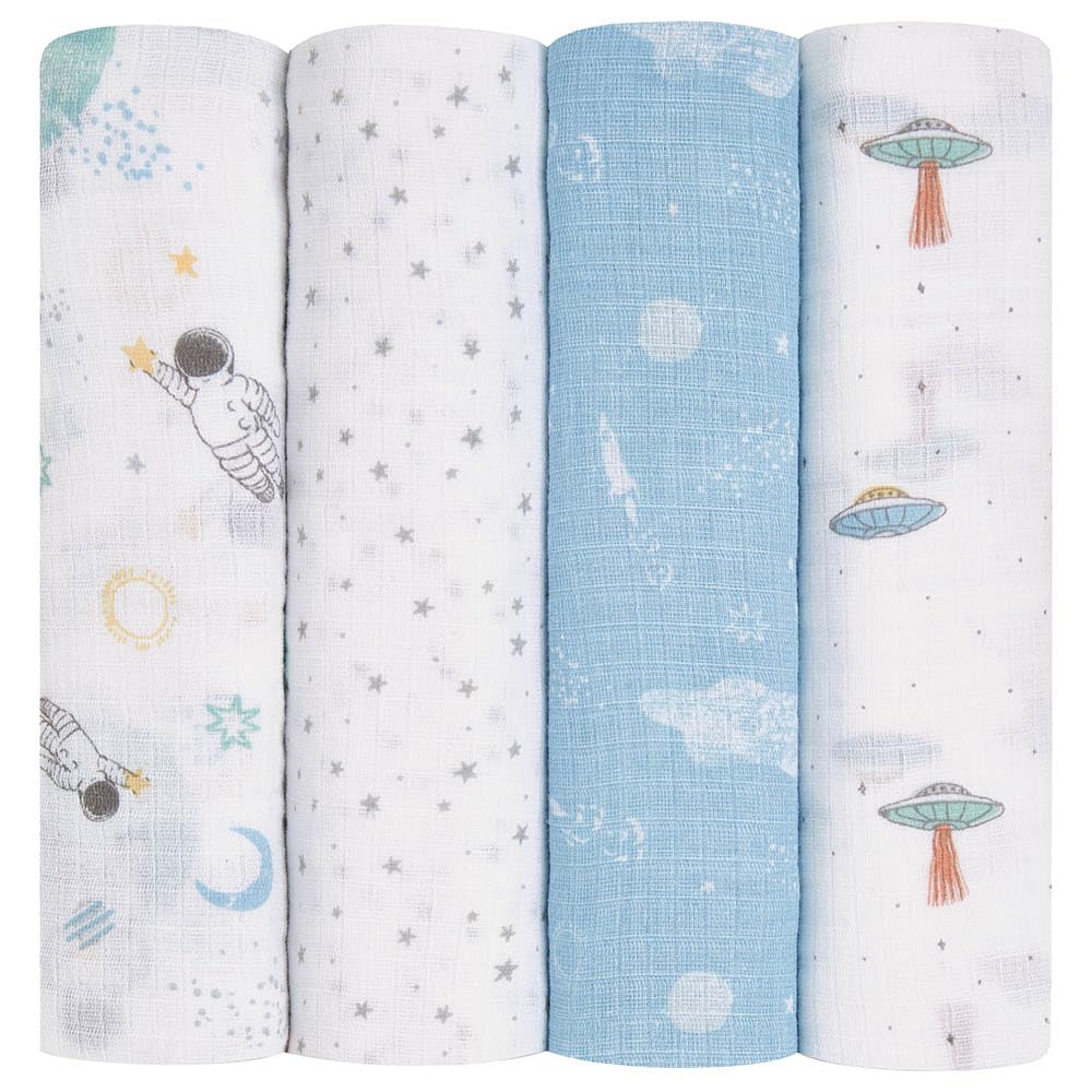 aden-anais-essentials-lot-de-4-maxi-langes-b-b-en-mousseline-100-coton-112-x-112 image 6