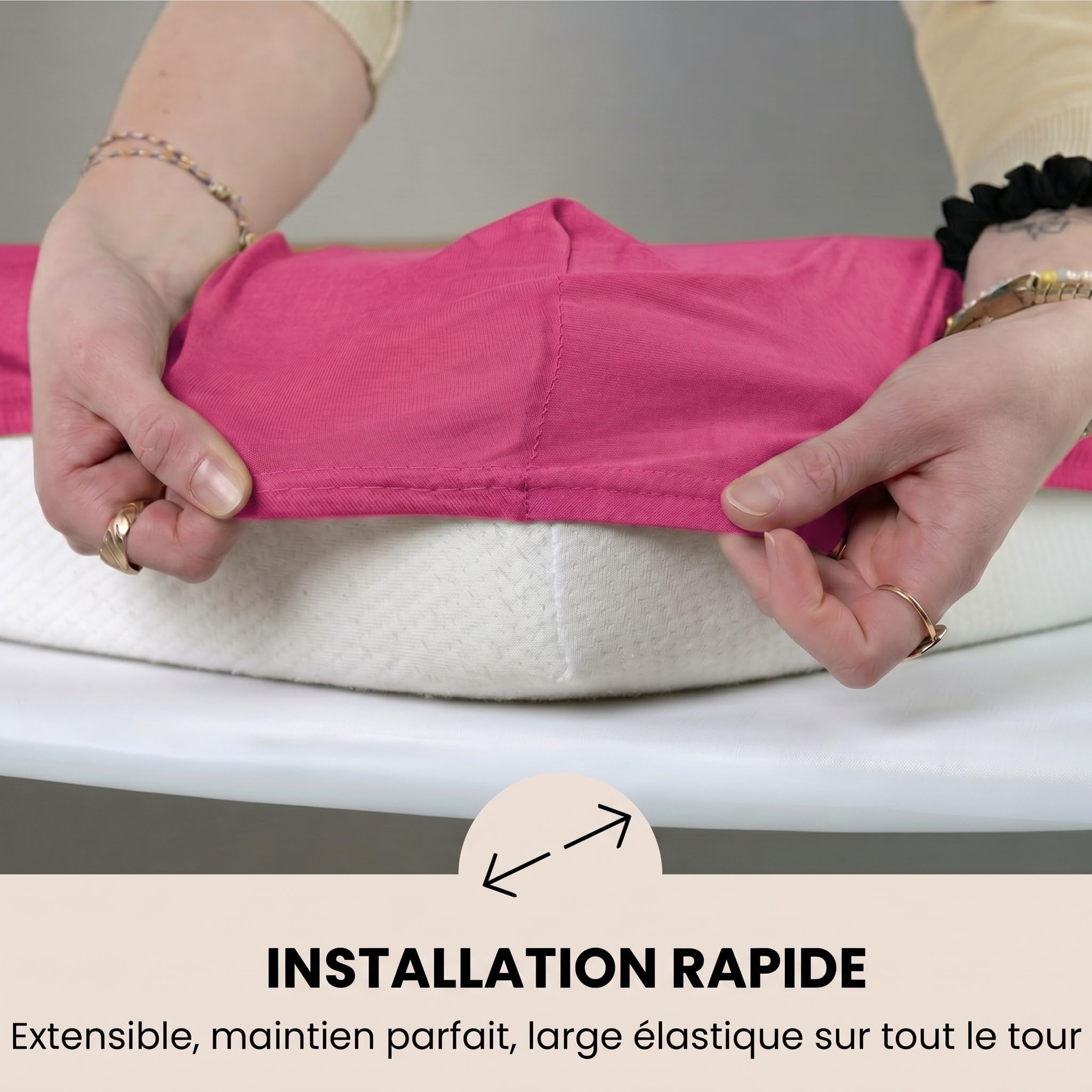 trois-kilos-sept-drap-housse-b-b-rose-framboise-100-coton-jersey-extensible-oeko image 3