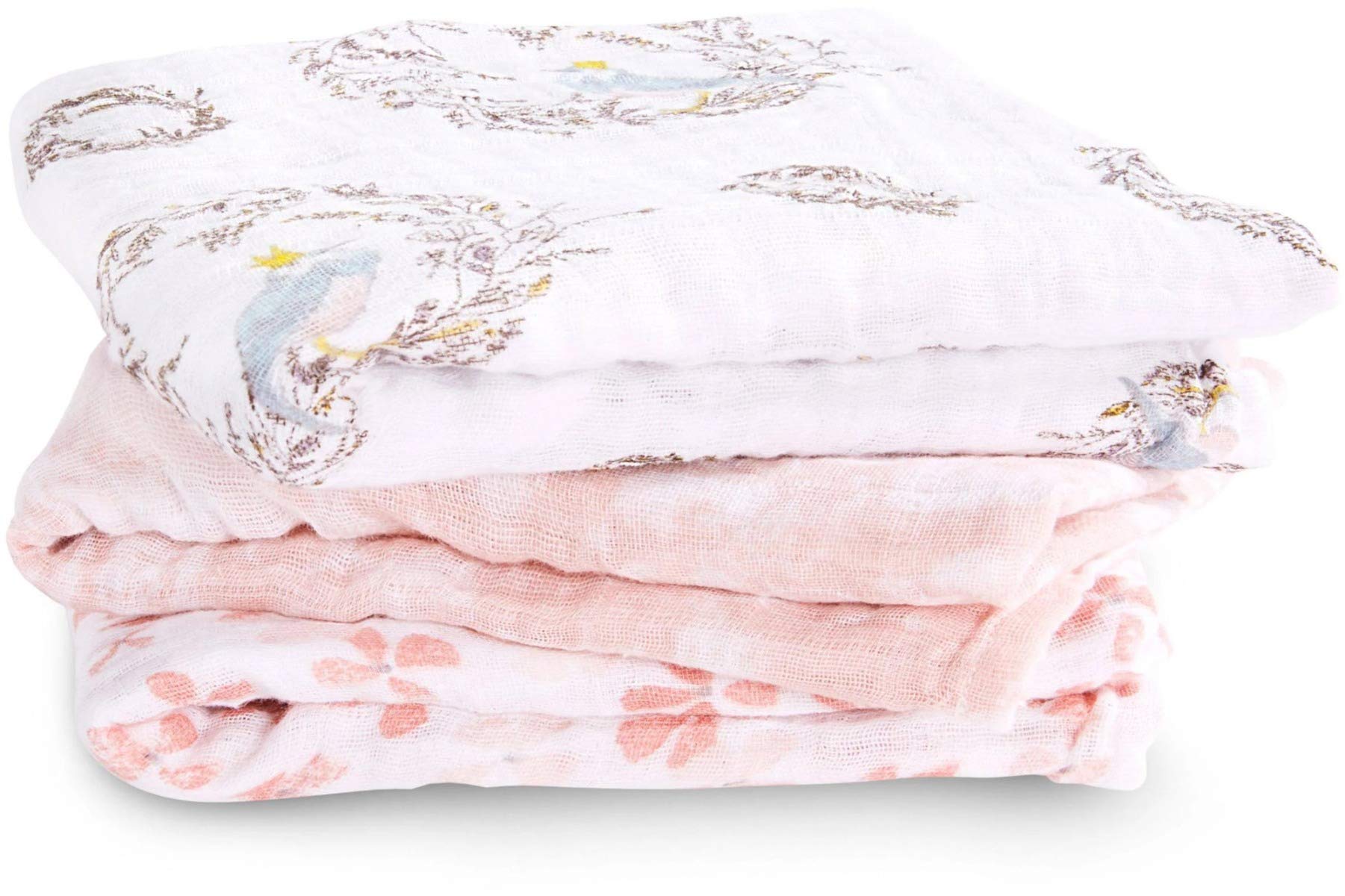 aden-anais-musy-lot-de-3-langes-b-b-en-mousseline-100-coton-70-x-70-cm-blanc-et- image 1