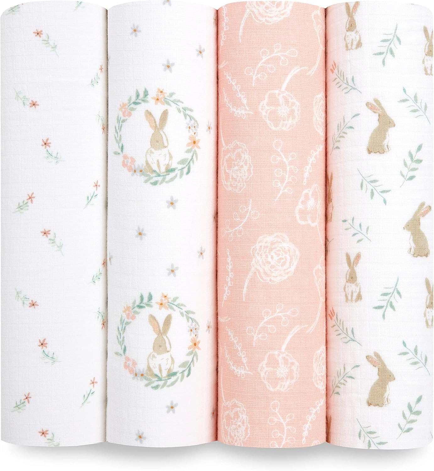 aden-anais-essentials-lot-de-4-maxi-langes-b-b-en-mousseline-100-coton-112-x-112 image 5