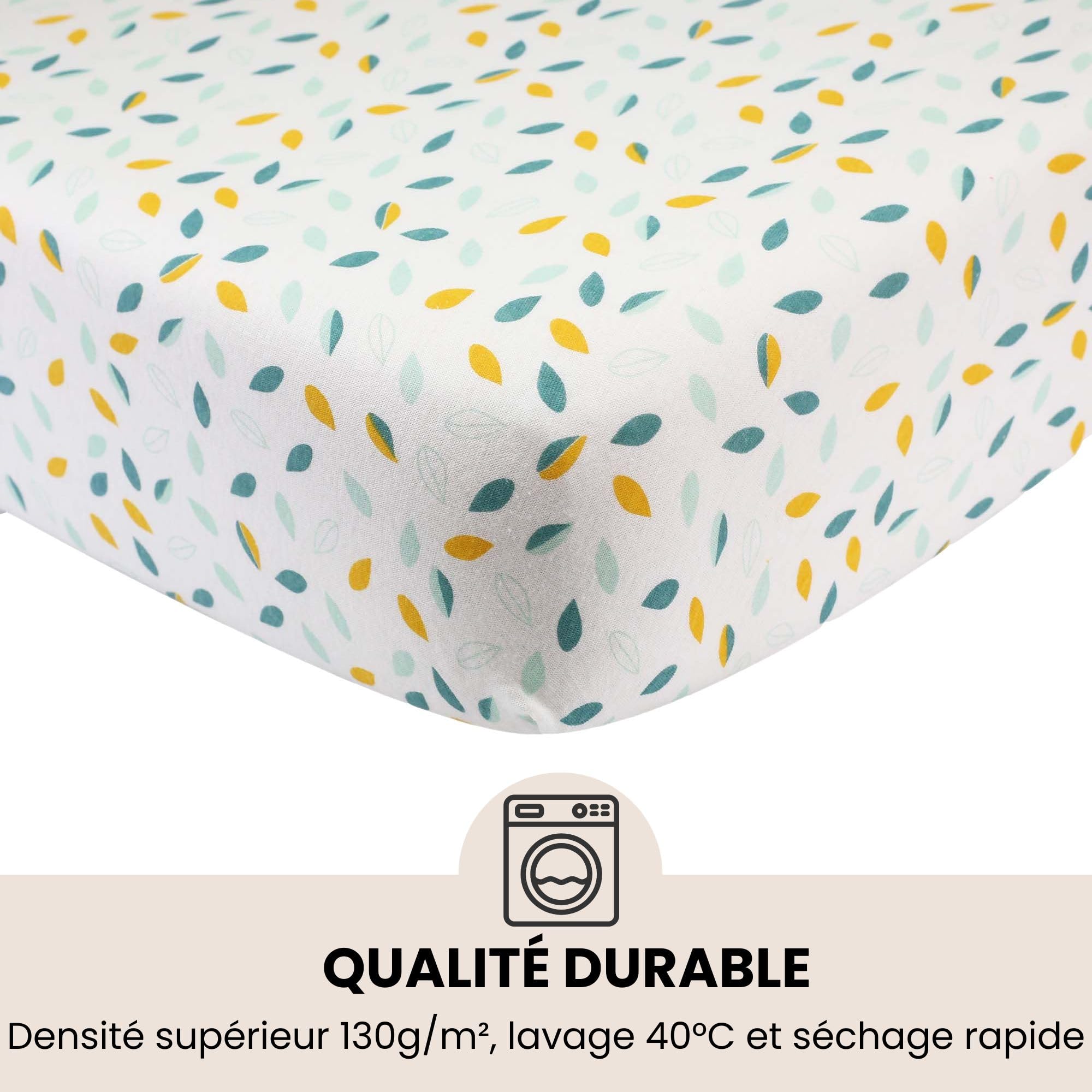 trois-kilos-sept-drap-housse-b-b-motif-feuilles-koala-100-coton-jersey-extensibl image 4