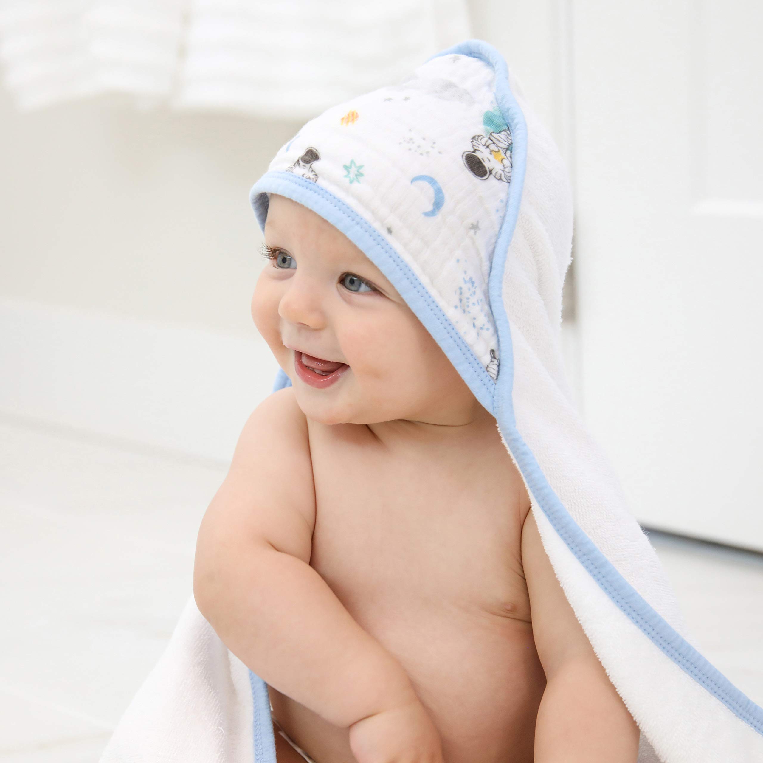 aden-anais-essentials-pack-de-2-capes-de-bain-capuche-ponge-100-coton-space-expl image 4