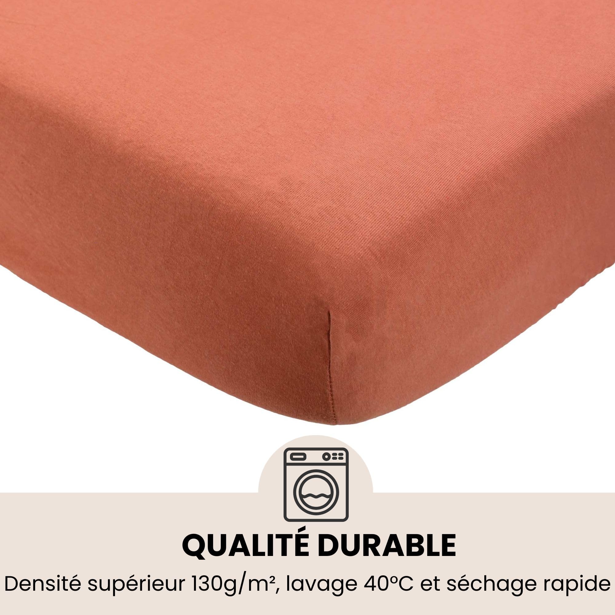 trois-kilos-sept-drap-housse-b-b-terracotta-70x140-cm-jersey-100-coton-extensibl image 4
