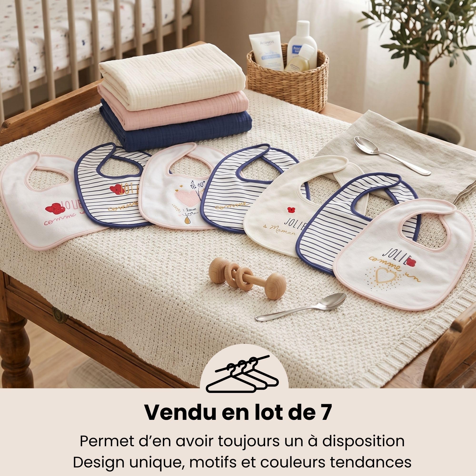 trois-kilos-sept-lot-de-7-bavoirs-imperm-ables-b-b-fille-motifs-jolie-comme-un-c image 6