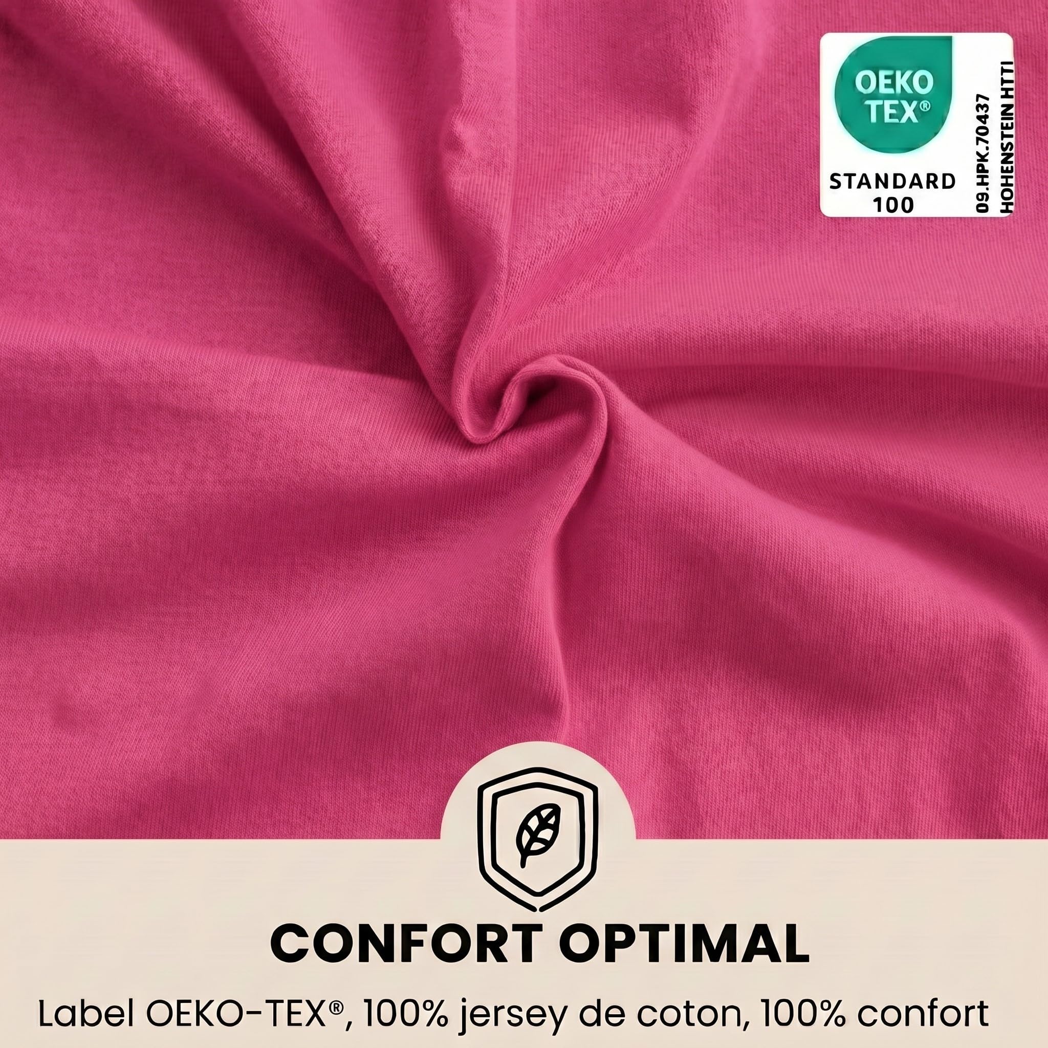 trois-kilos-sept-drap-housse-b-b-rose-framboise-100-coton-jersey-extensible-oeko image 2