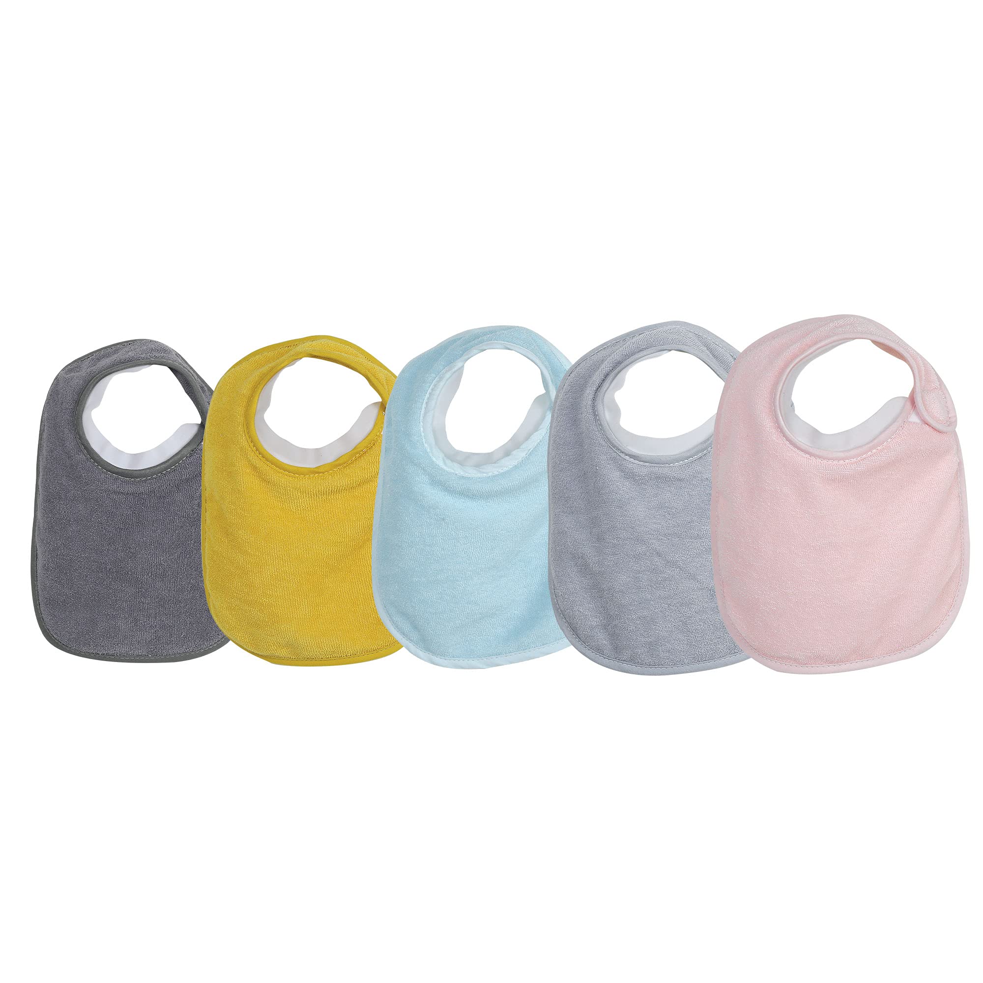 trois-kilos-sept-bib-up-lot-de-5-bavoirs-naissance-fille-bavoir-anti-r-gurgitati image 1