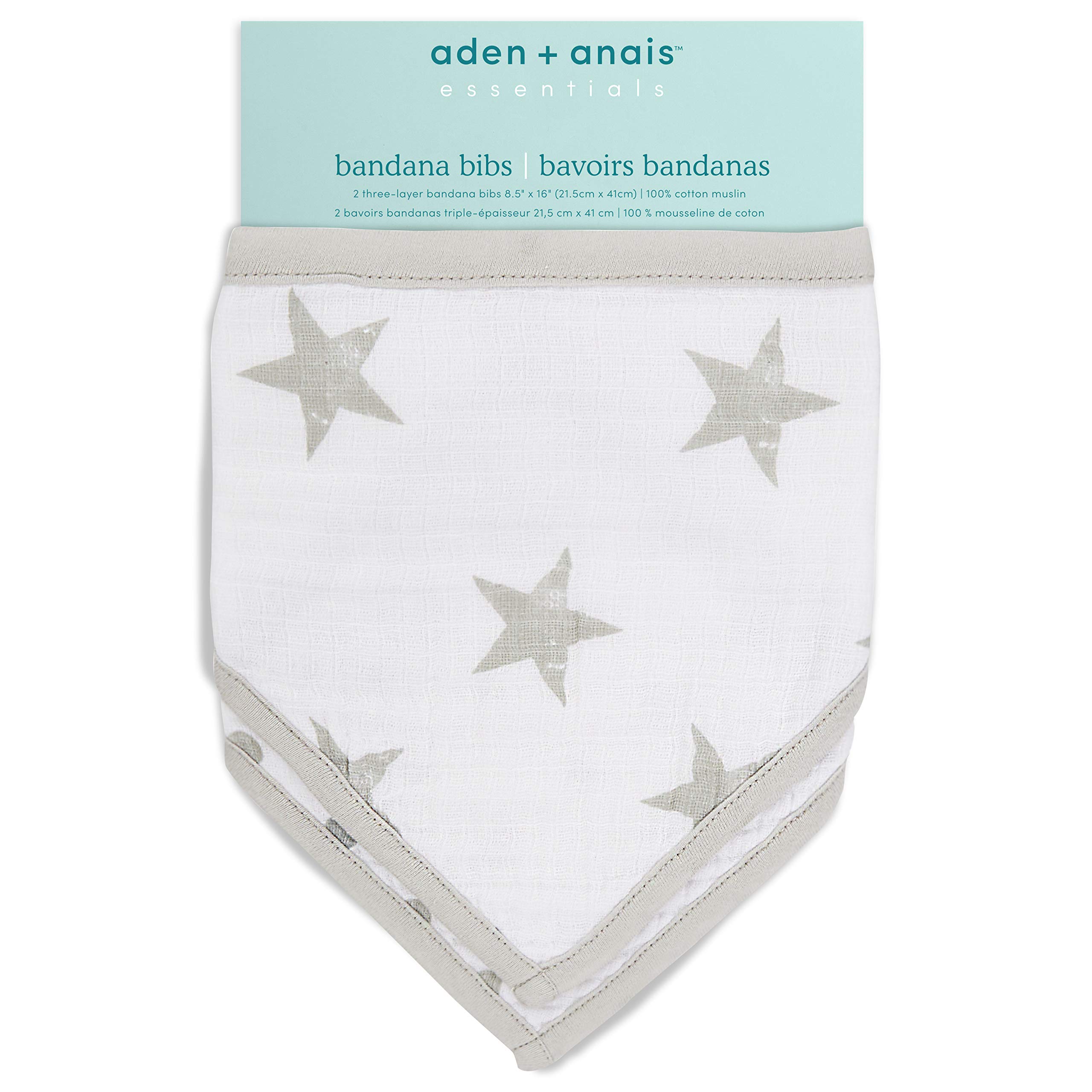 aden-anais-essentials-bavoirs-bandana-b-b-mousseline-100-coton-3-paisseurs-ajust image 2