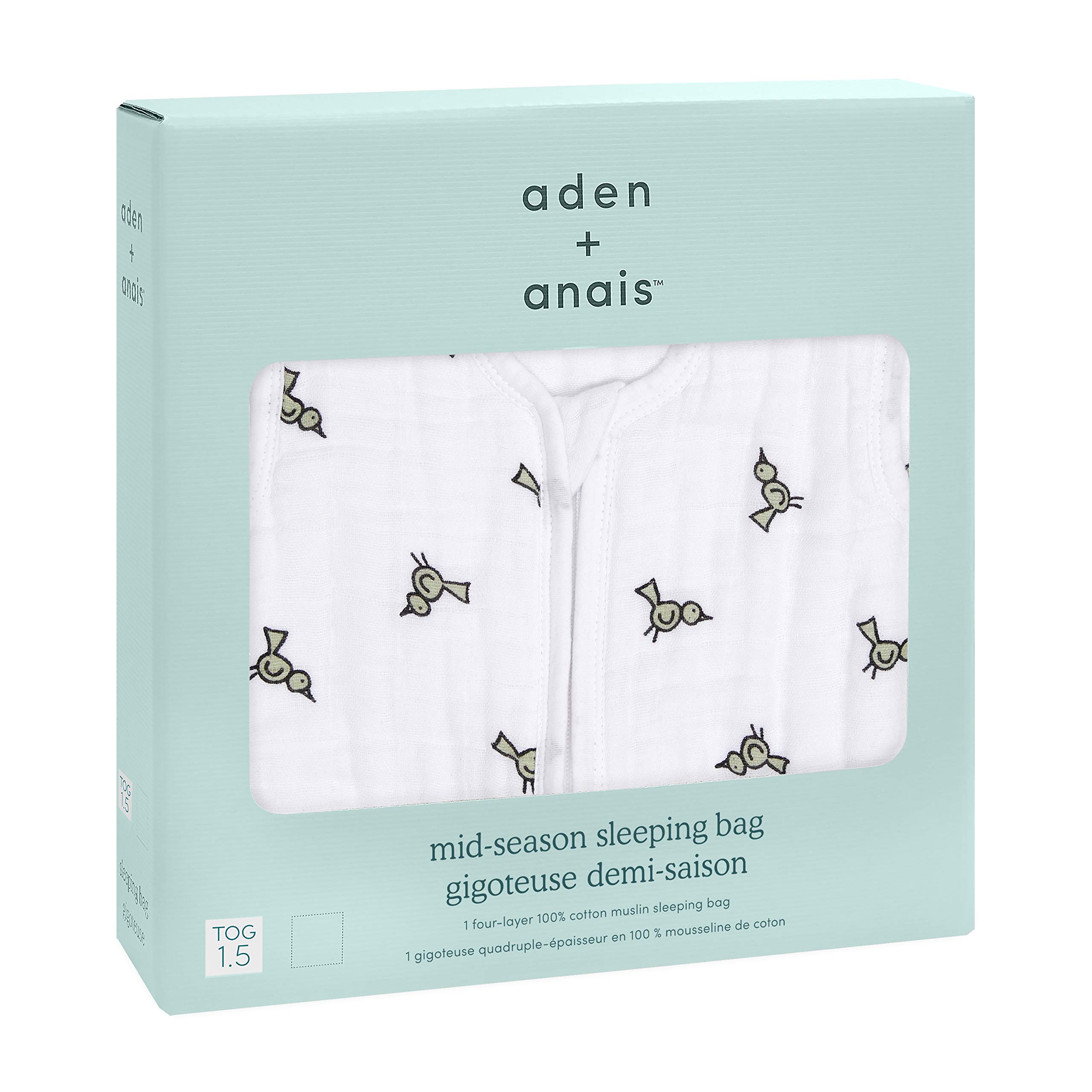 aden-anais-gigoteuse-b-b-demi-saison-mousseline-100-coton-1-5-tog-18-36-mois-bla image 2