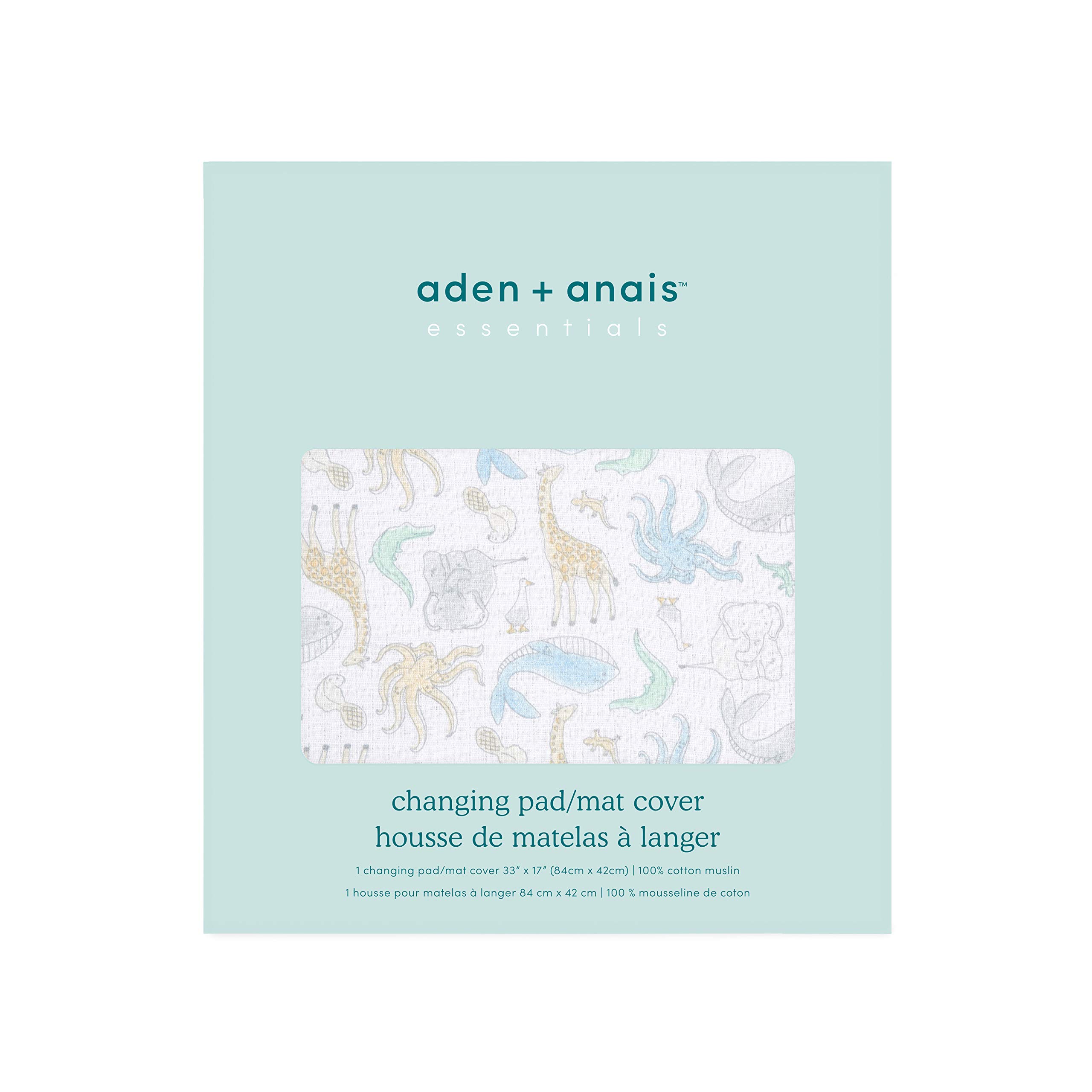 aden-anais-essentials-housse-de-matelas-langer-mousseline-100-coton-84x43-cm-imp image 2