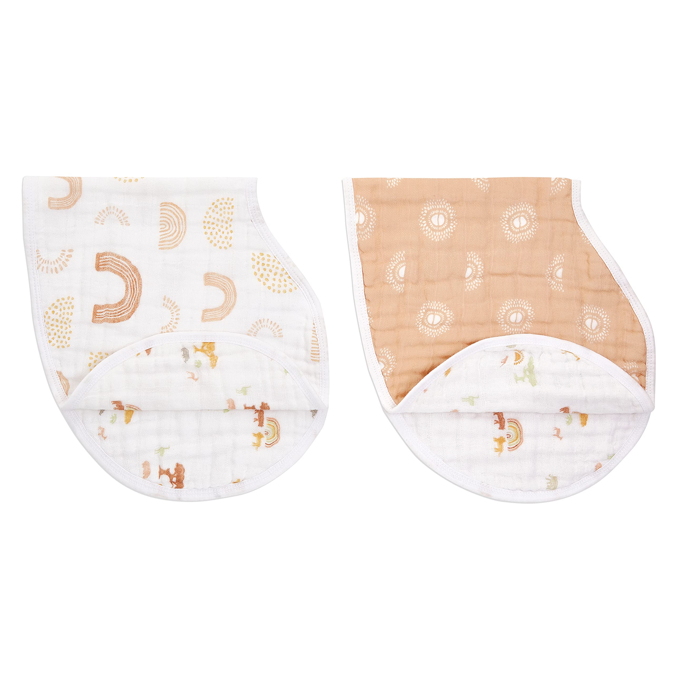 aden-anais-lot-de-2-bavoirs-d-paule-burpy-bib-en-mousseline-100-coton-57-x-28-cm image 1