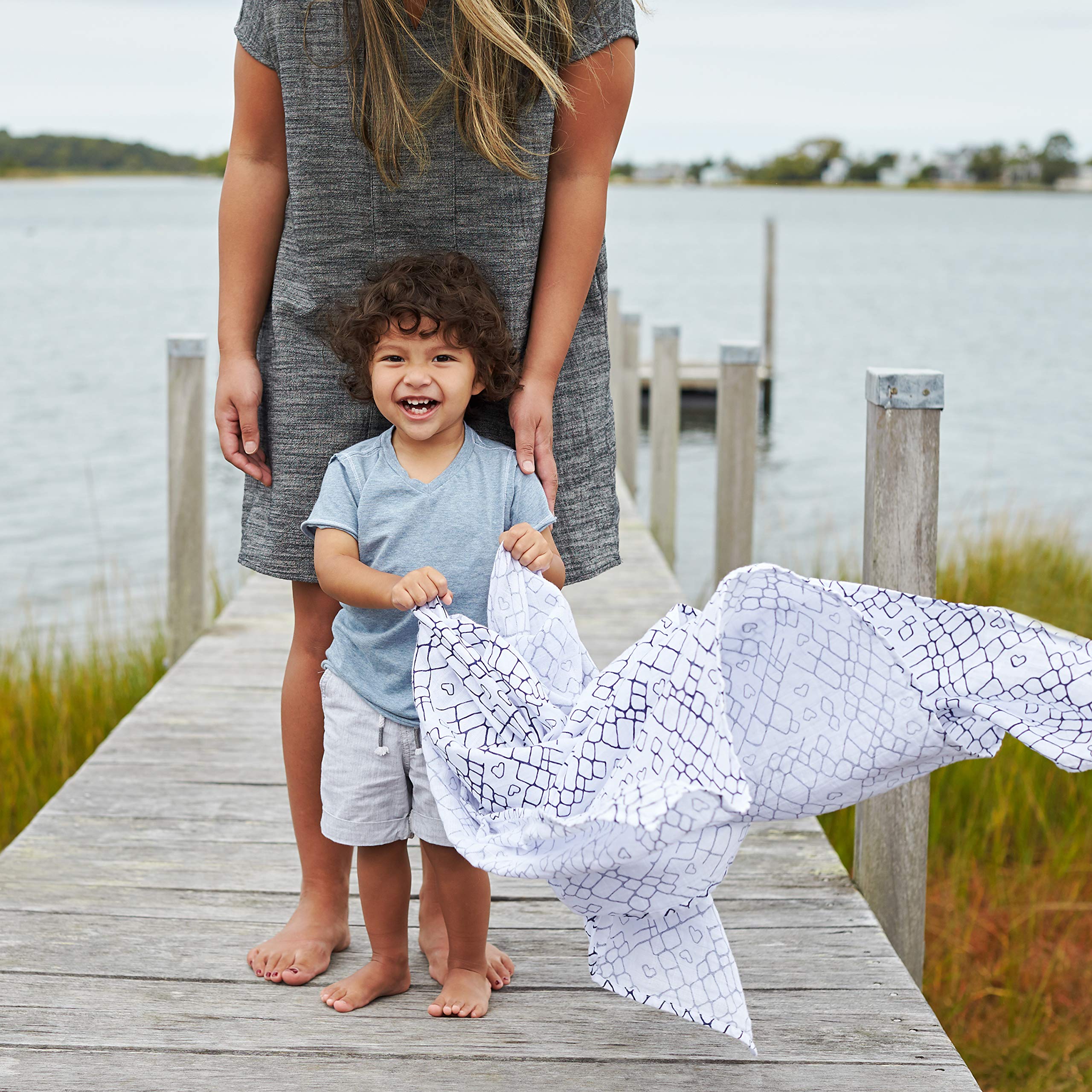 aden-anais-pack-maxi-langes-100-mousseline-de-coton-gone-fishing-120x120-cm image 4