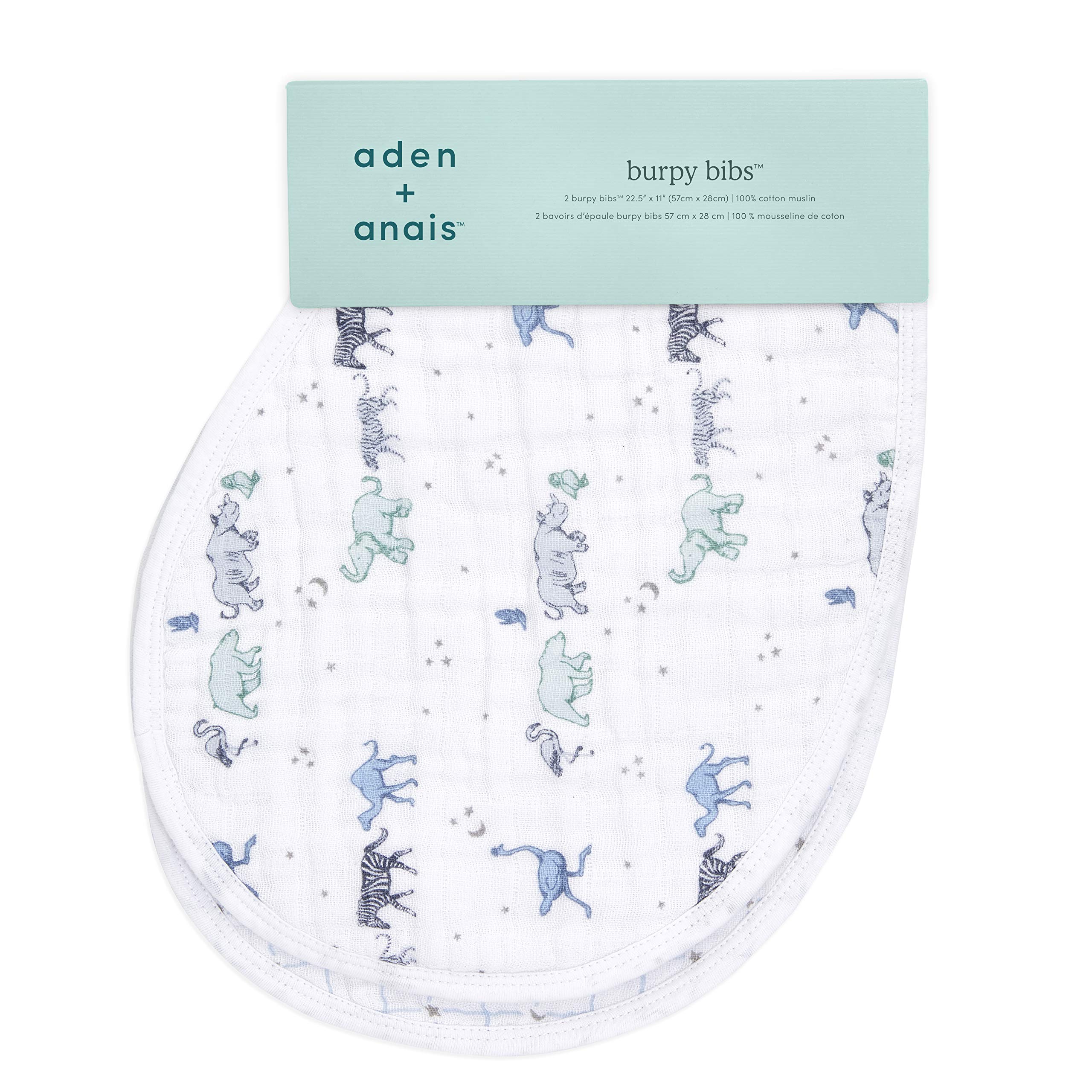 aden-anais-burpy-baby-bib-pack-de-2-bavoirs-ponges-multi-usages-en-mousseline-10 image 3